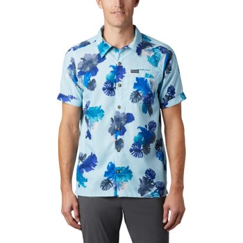 Columbia Outdoor Elements Short Sleeve Print, Camisa Azules Para Hombre | 350468-WQE